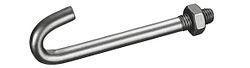 Alberts® Hakenschraube zur Befestigung Doppelstab-Gittermatten,fvz,M8x90,f.PF⌀60/60x40mm 672515