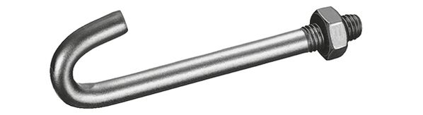 Alberts® Hakenschraube zur Befestigung Doppelstab-Gittermatten,fvz,M8x90,f.PF⌀60/60x40mm 672515