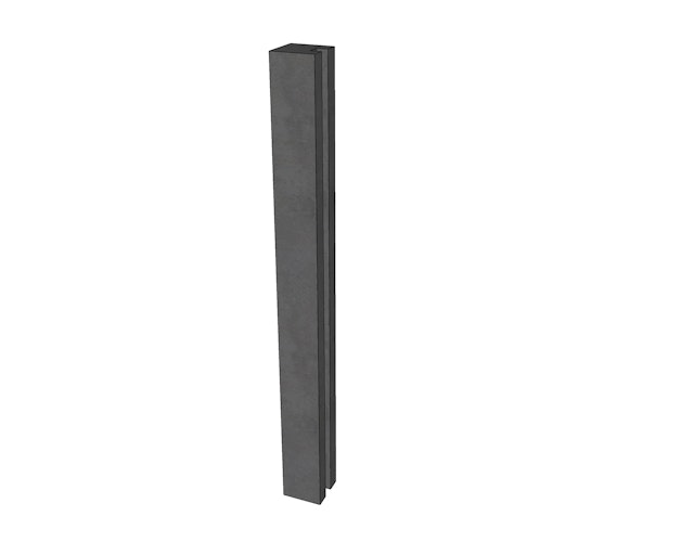 WWOO Beton-Endpfosten, anthrazit 200x11,5x11,5 cm
