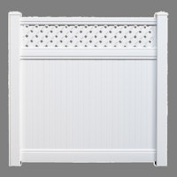 T&J ELDORADO-Line Kunststoffzaun, Grundelement 175 x 180 cm, PVC weiß, kartonverpackt