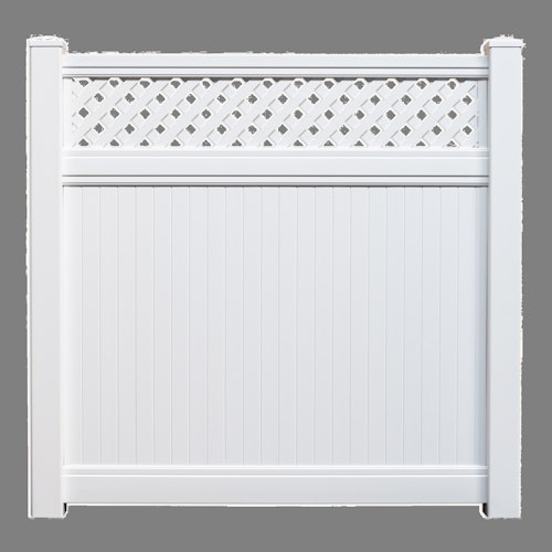 T&J ELDORADO-Line Kunststoffzaun, Grundelement 175 x 180 cm, PVC weiß, kartonverpackt