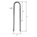 Vorschaubild Alberts® Schutzbügel Universal fvz.,z.Einb.,BxH 360x1000 mm,Bügelh.1500 mm,Rahmen⌀60 mm 772376