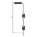 Vorschaubild Alberts® Bodenschieber,verzinkt,Griff schwarz,Gesamthöhe 400 mm,Abstand Bolzen-Tor 40 mm 207021