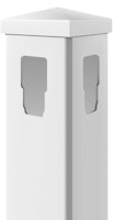 T&J ELDORADO-Line Pfosten Ecke, 12,7 x 12,7 x 190 cm, PVC weiß, kartonverpackt