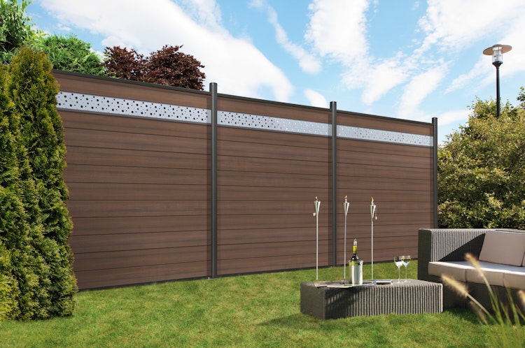 TraumGarten System WPC Platinum Zaun-Set
