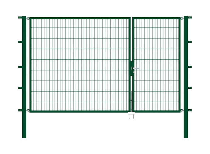 Alberts® Doppeltor Flexo,fvz.grün Kst.b.RAL 6005,li.BxH1000+2000x1800,PF80x80/2500mm 646660