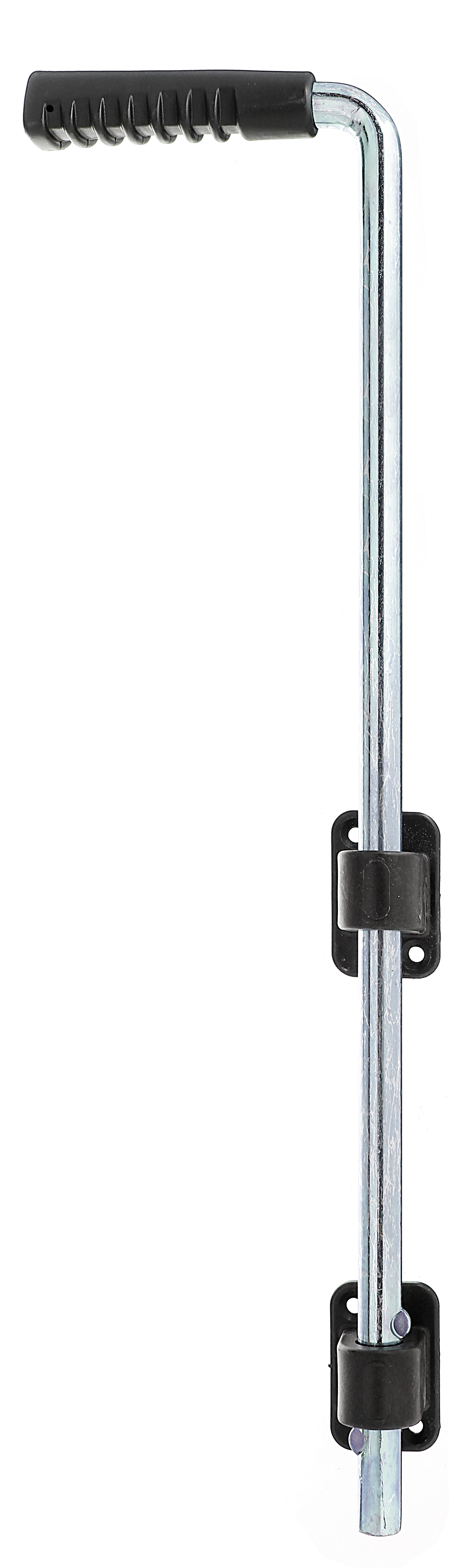 Alberts® Bodenschieber,verzinkt,Griff schwarz,Gesamthöhe 600 mm,Abstand Bolzen-Tor 40 mm 207069