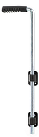 Alberts® Bodenschieber,verzinkt,Griff schwarz,Gesamthöhe 600 mm,Abstand Bolzen-Tor 40 mm 207069