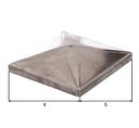 Vorschaubild Alberts® Pfostenkappe,für Metallpfosten,Stahl roh,zum Anschweißen,LxB 100x100 mm