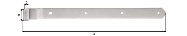 Alberts® Ladenband gekröpft 500x40 mm ⌀13 mm Edelstahl