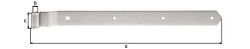 Alberts® Ladenband gekröpft 500x40 mm ⌀13 mm Edelstahl