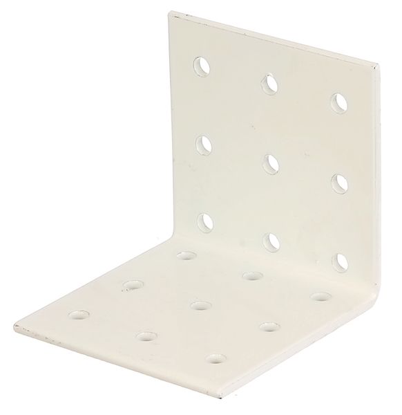 Alberts® Lochplattenwinkel weiß kunststoffbeschichtet  60x60x60 mm