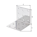 Vorschaubild Alberts® Lochplattenwinkel Edelstahl  60x60x60 mm