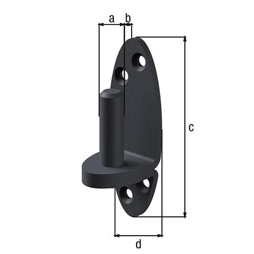 Alberts® Kloben Ovado verz.,graphitgrau beschichtet Dorn ⌀13 mm 