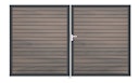 Vorschaubild GroJa Solid Rhombus Doppeltor Rahmen Aluminium Anthrazitgrau 3000 x 1800 mm