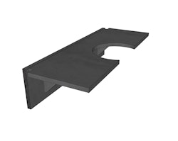 WWOO Betonelement Arbeitsplatte, anthrazit, mit Ausschnitt für BGE Medium