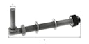 Vorschaubild Alberts® Kloben z.Durchschrauben,ein Paar,feuerverz.,Dornst.⌀13mm,Länge 160mm,Gew.M12 