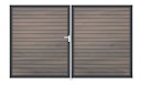 Vorschaubild GroJa Solid Rhombus Doppeltor Rahmen Aluminium Anthrazitgrau 3000 x 1800 mm