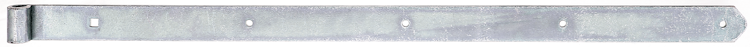Alberts® Ladenband, gerade, Abschluss abgerundet, galvanisch verzinkt, dickschichtpassiviert, LxB 800x40 mm, Rolle ⌀13 mm 314057
