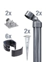 Vorschaubild Alberts® Zauneck-Set f. Schweißgitter, anth.-met. kstb.,m.Einschlag-B.,f.Höhe 810 mm 602550