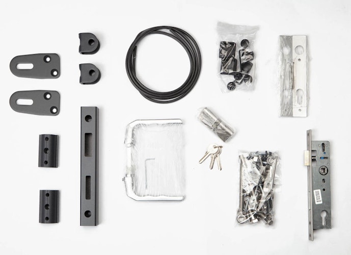 dz VIDUAL Swing Einzeltor Comp-Co WPC 140 x 20 mm Steckprofil