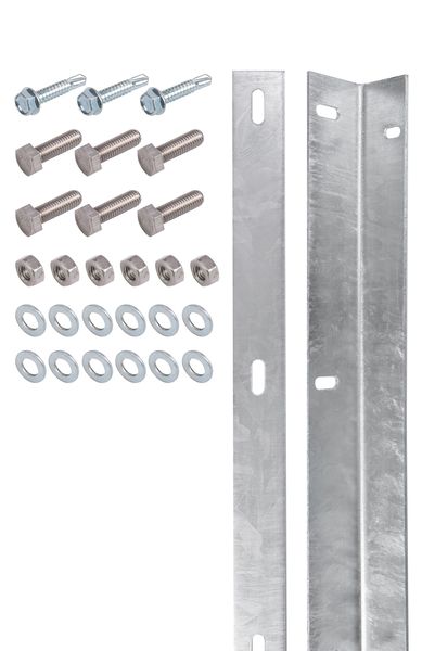 Alberts® Befestigungsleiste f.Doppelstab-Gittermatten,feuerverz.Länge:2000 mm,m.Schrauben 623135