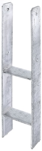 Alberts® H-Pfostenträger 300x60x6mm Gesamtlänge 600mm für verschiedene Pfostenstärken