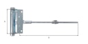 Vorschaubild Alberts® Tür- und Torschließer verzinkt HxL 100x242 mm Karte à 1 St. 