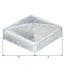 Vorschaubild Alberts® Pfostenkappe für Holzpfosten flach feuerverzinkt LxB 90x90 mm 
