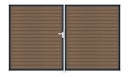 Vorschaubild GroJa Solid Rhombus Doppeltor Rahmen Aluminium Anthrazitgrau 3000 x 1800 mm