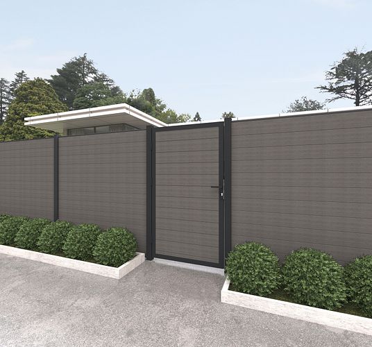 NewTechWood Portland WPC Einzeltor 1000 x 1800 mm
