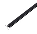 Vorschaubild Alberts® Einfassprofil, PVC, schwarz, Länge:1000 mm, Breite: 7 mm, Höhe: 4 mm 470586