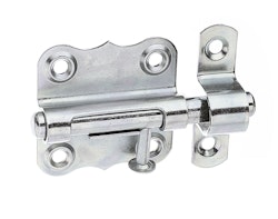 Alberts® Grendelriegel, mit Knopf, ohne Feder, mit Schlaufe, galvanisch verzinkt dickschichtpassiviert,LxB47x46mm 123376