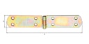 Vorschaubild Alberts® Kistenband galv. gelb verzinkt LxB 195x35x2 mm 