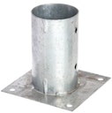 Vorschaubild Alberts® Rundpfosten-Aufschraubhülse 150mm für verschiedene Pfostenstärken