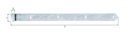 Vorschaubild Alberts® Ladenband, gerade, Abschluss abgerundet, galvanisch verzinkt dickschichtpassiviert, LxB 700x45 mm, Rolle ⌀16 mm 314255