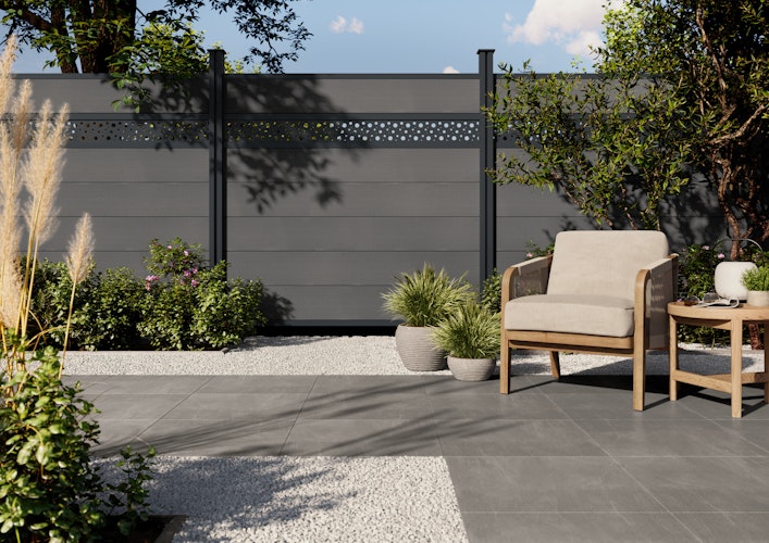 OSMO ALU Dekor Kreise 19x253, 184cm Alu Anthrazit