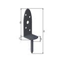 Vorschaubild Alberts® Flechtzaunhalter Ovado L-Form verz.,graphitgrau beschichtet 