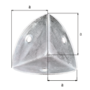 Vorschaubild Kistenecke hohe Form galvanisch verzinkt dickschichtpassiviert. 35 mm