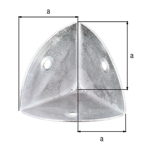 Kistenecke hohe Form galvanisch verzinkt dickschichtpassiviert. 35 mm