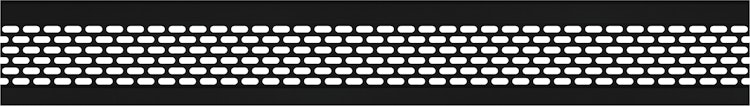 OSMO ALU Dekor Ovale 19x253, 184cm Alu Anthrazit