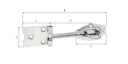 Vorschaubild Alberts® Überfalle m. Schlaufe aus gerolltem Draht, m. Öse, galvanisch verzinkt dickschichtpassiviert, .,LxB 140x36 mm 348267
