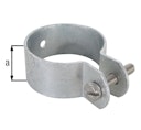 Vorschaubild Alberts® Schelle,Befest. v.Streben u.Spannbrücken an Pfosten,feuerverz.,⌀48mm,Breite25mm 656201