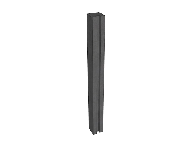 WWOO Beton-Endpfosten, anthrazit 200x11,5x11,5 cm