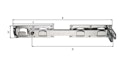 Vorschaubild Alberts® Doppeltorüberwurf feuerverzinkt Länge: 430 mm Höhe: 70 mm 