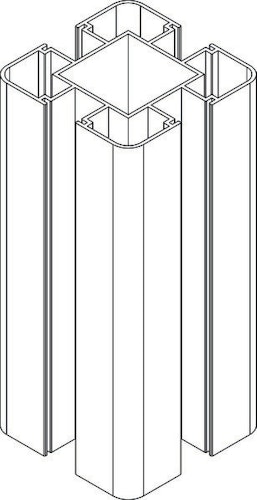 OSMO Pfosten Alu Typ E Anthrazit 9x9, 200cm