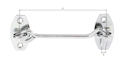 Vorschaubild Alberts® Sturmhaken, auf Platte, galv. verzinkt dickschichtpassiviert,,z.Einschrauben,Haken ⌀5,2 mm,Karte à 1 St 903848