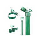 Vorschaubild Alberts® Zaunanschl.-Set f. WG, grün kstb.,zE,f.Pfosten ⌀76 mm,f.Höhe 1000 mm 601164