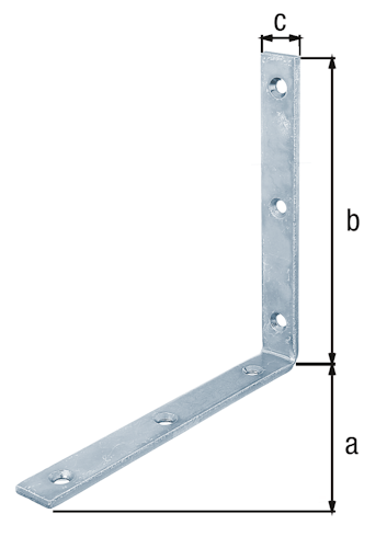 Alberts® Balkenwinkel, galvanisch verzinkt dickschichtpassiviert, TxHxB 160x160x20 mm 333256