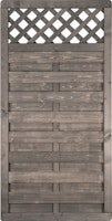 T&J BARTEK Lamellenzaun grau lasiert 90 x 180 cm